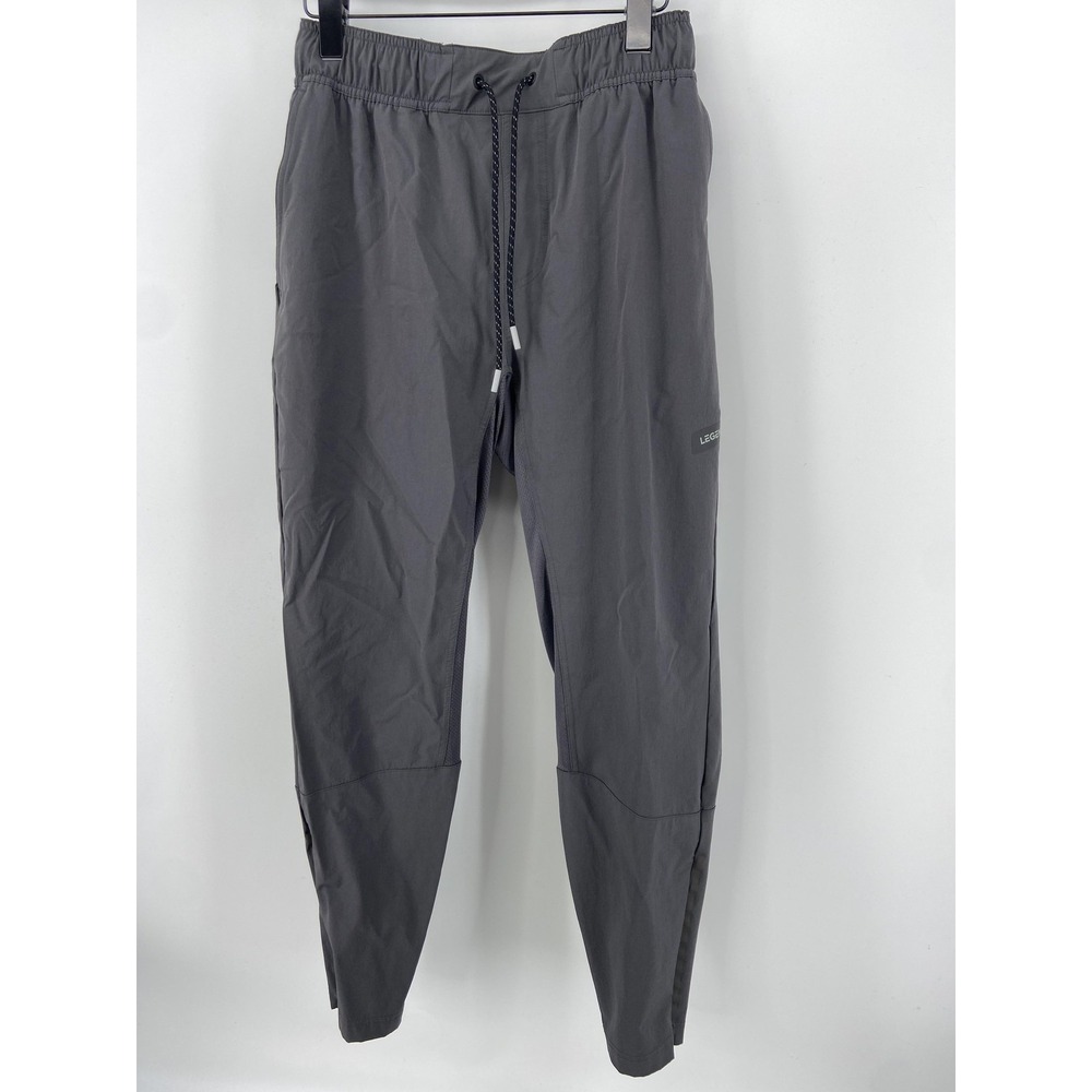 Legends Pants Mens Small Gray Carson Joggers Ventilated‎ Running Gym Nylon Track